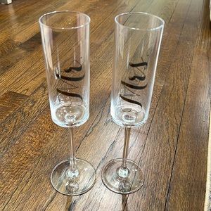 Shiraleah Mr. and Mrs. Champagne Flutes - New with tag!